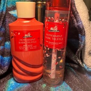 Peppermint Bark Truffle Body Care “Milk Bar” Collaboration BBW NWT